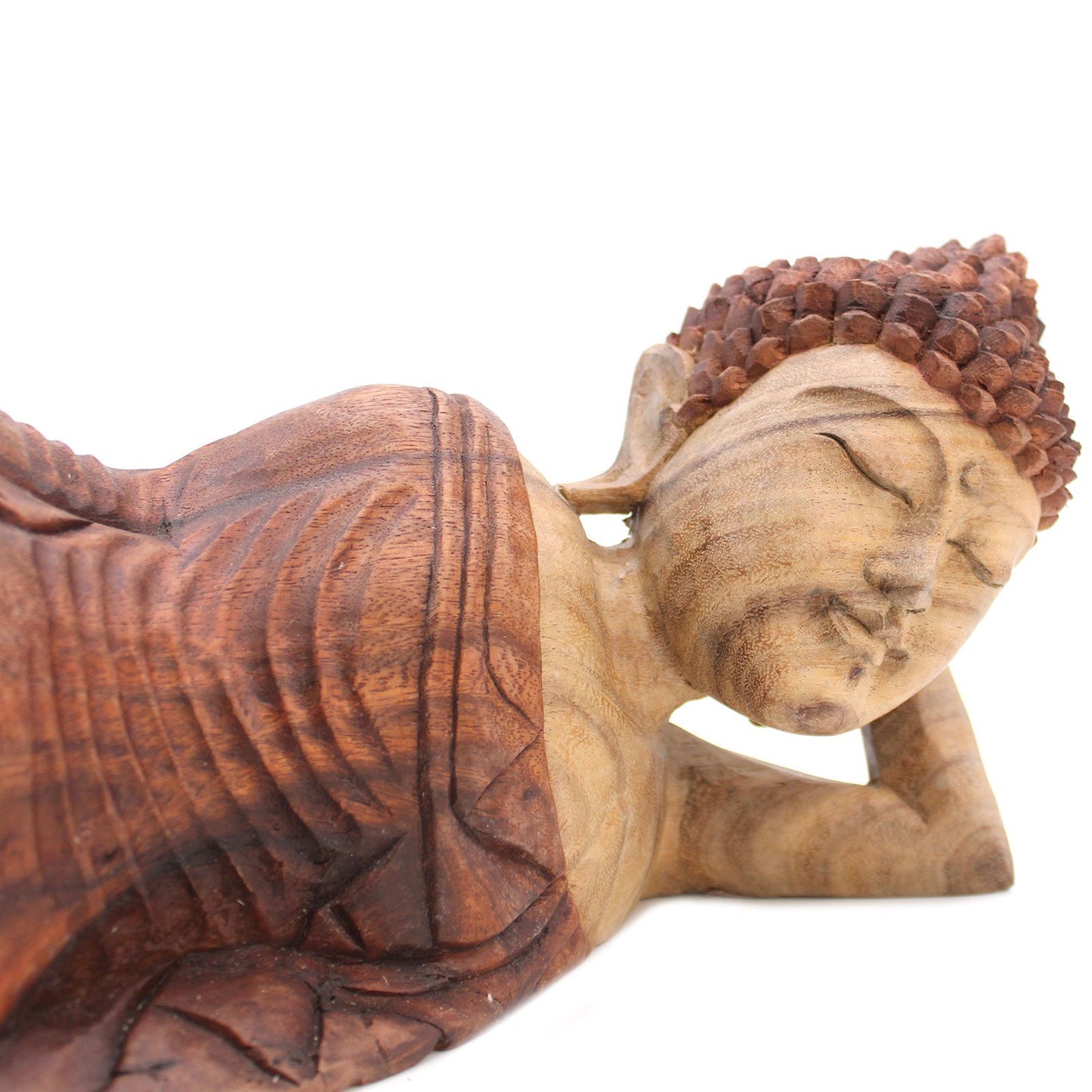 Carved Suar Wood Buddha Statue - 50cm